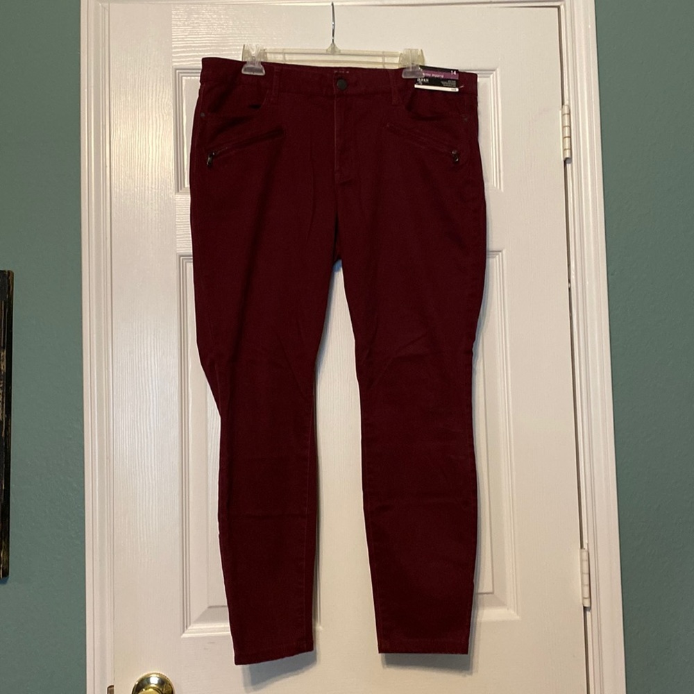 a.n.a Maroon Jegging Size 14 NWT